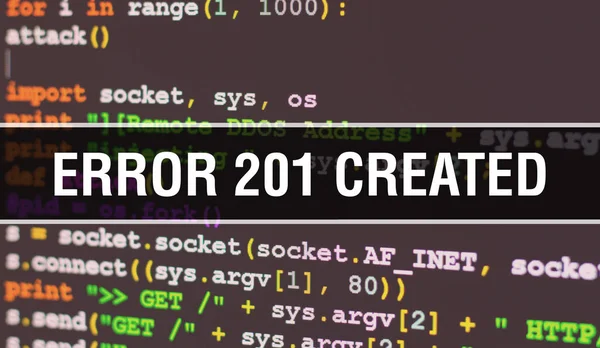 Error 201 Created with Binary code digital technology backgroun — Stock Photo, Image